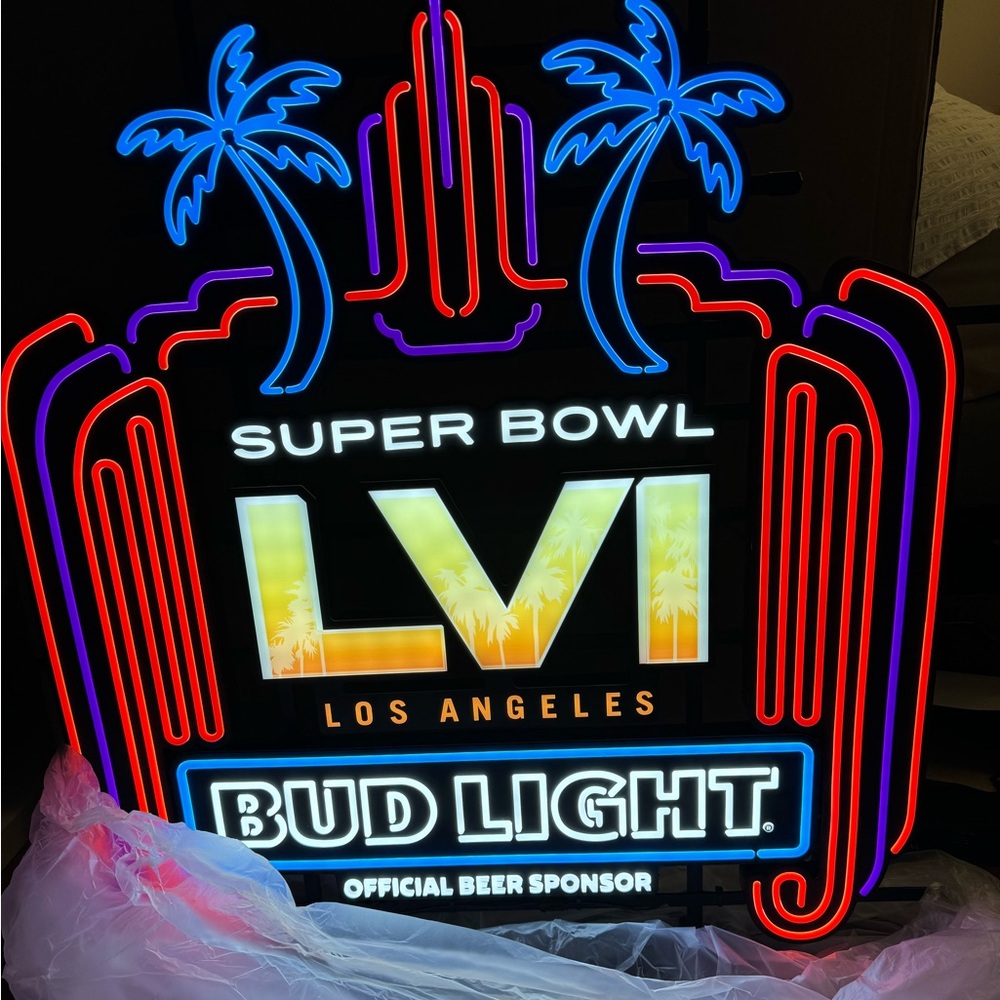 Budlight Super Bowl LVI wall light